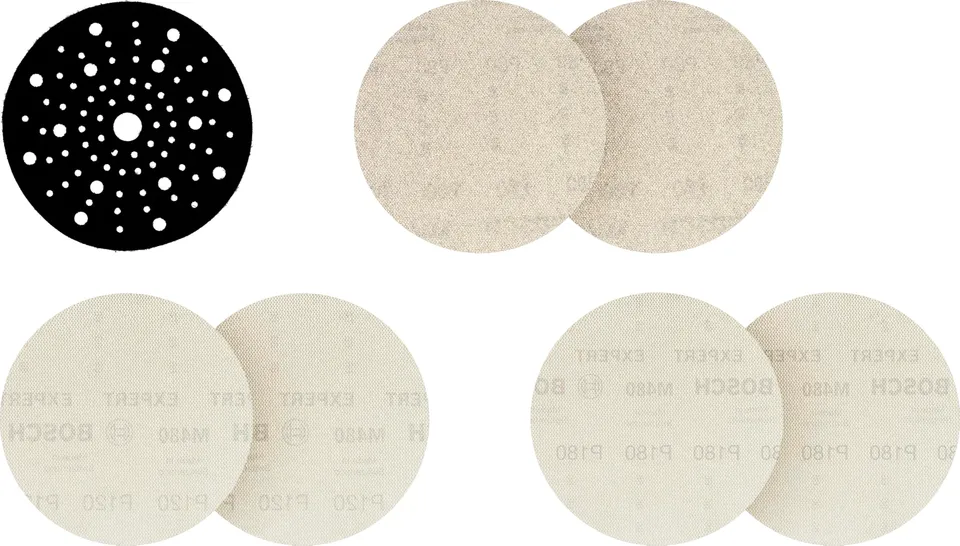 Bosch Expert M480 disque abrasif 150 mm kit 7 pcs grains 80-180