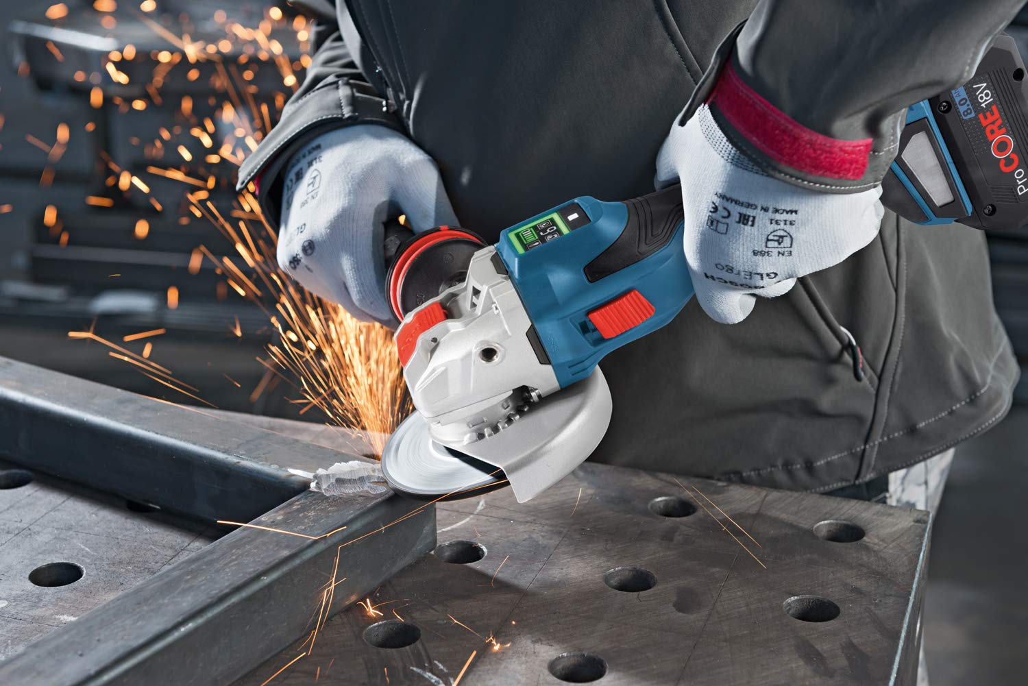 Bosch GWX 18V-15 SC meuleuse 125 mm X-LOCK 2x5,5Ah