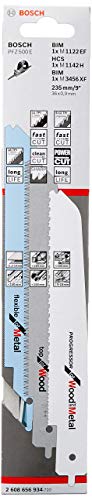 Bosch Lames scie sauteuse 3 pièces bois métal plastique