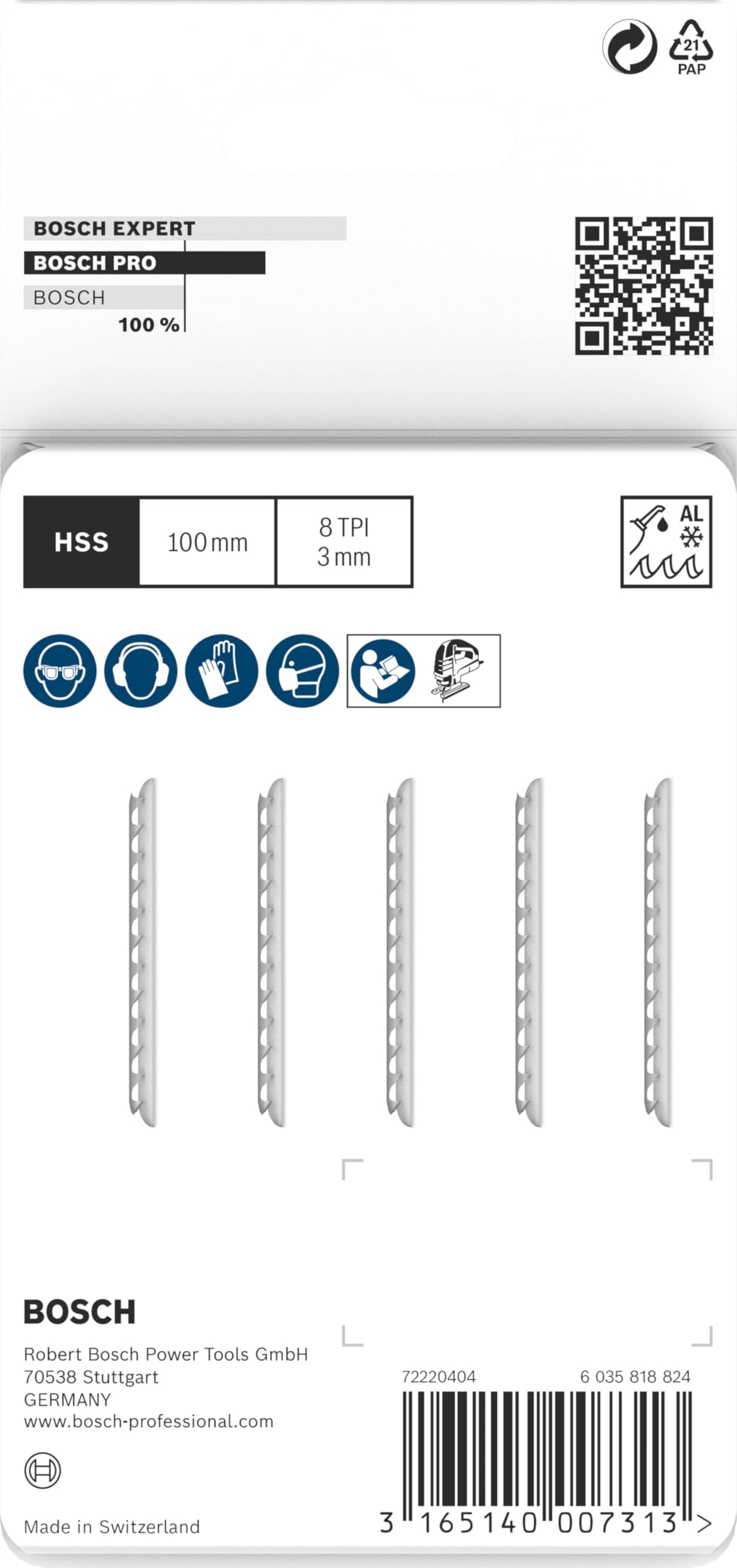 Bosch PRO Alu T127D lame scie sauteuse alu 5 pcs