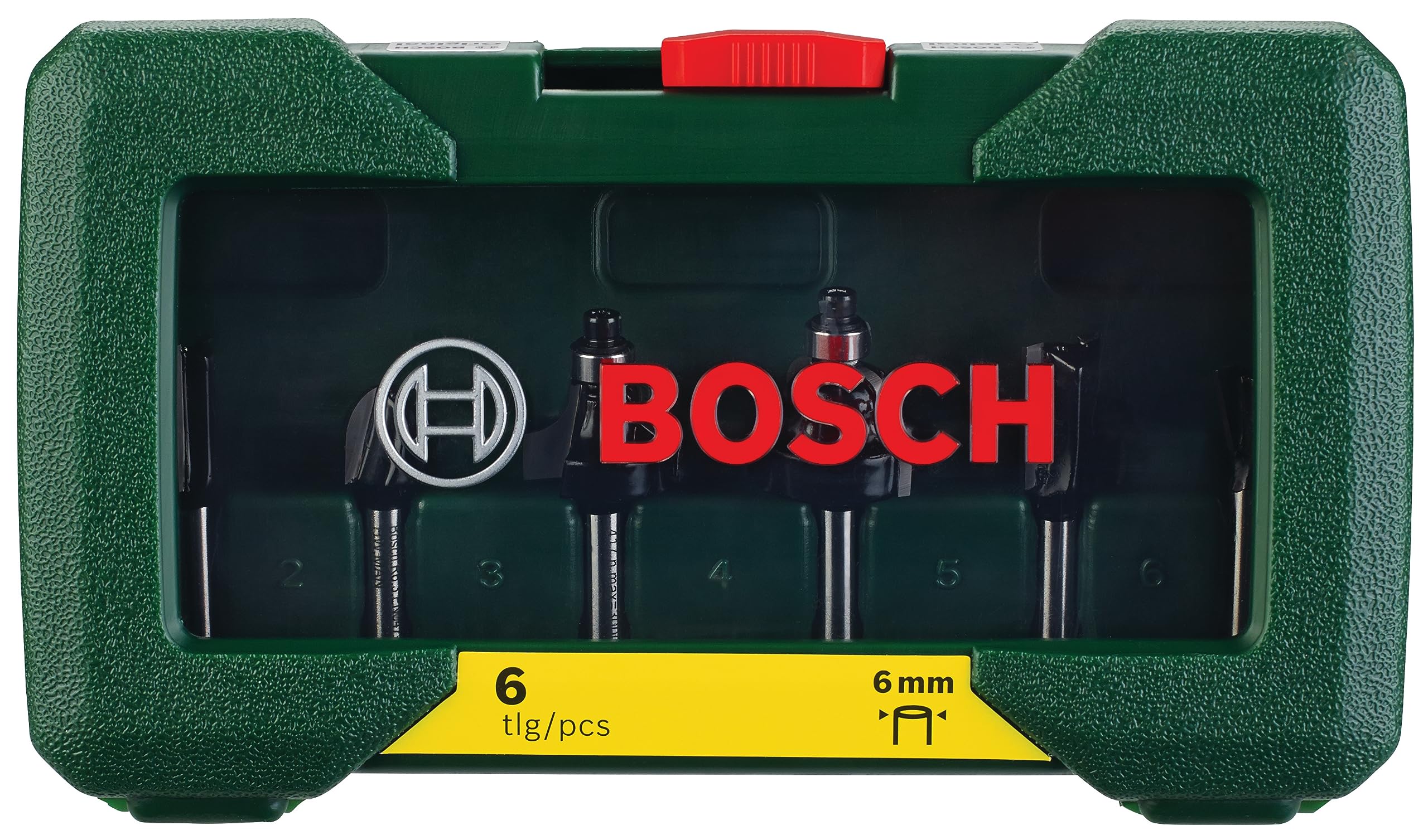 Bosch coffret 6 fraises carbure bois queue 6 mm défonceuse