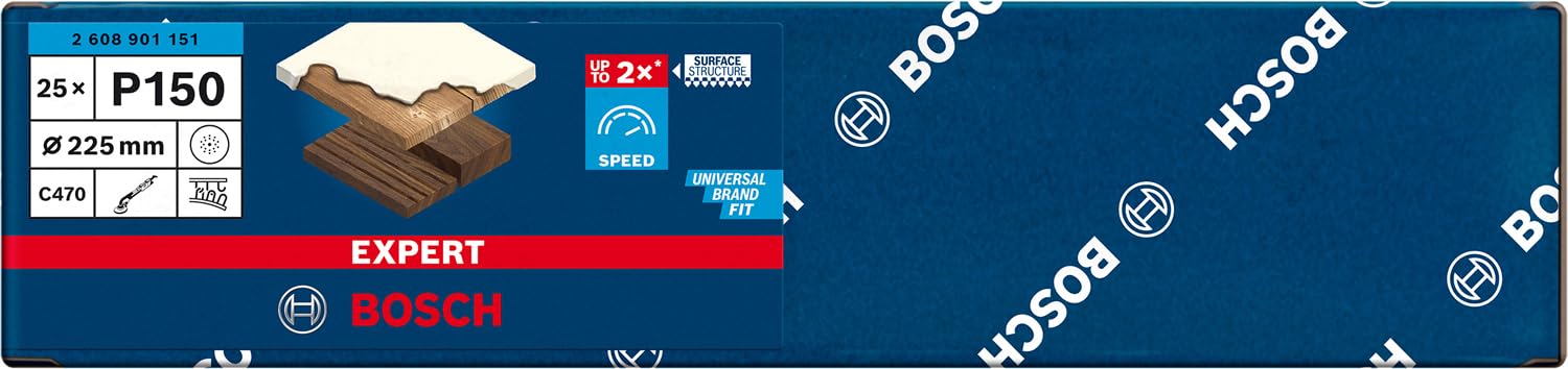 Bosch EXPERT C470 feuilles abrasives G150 225 mm x25