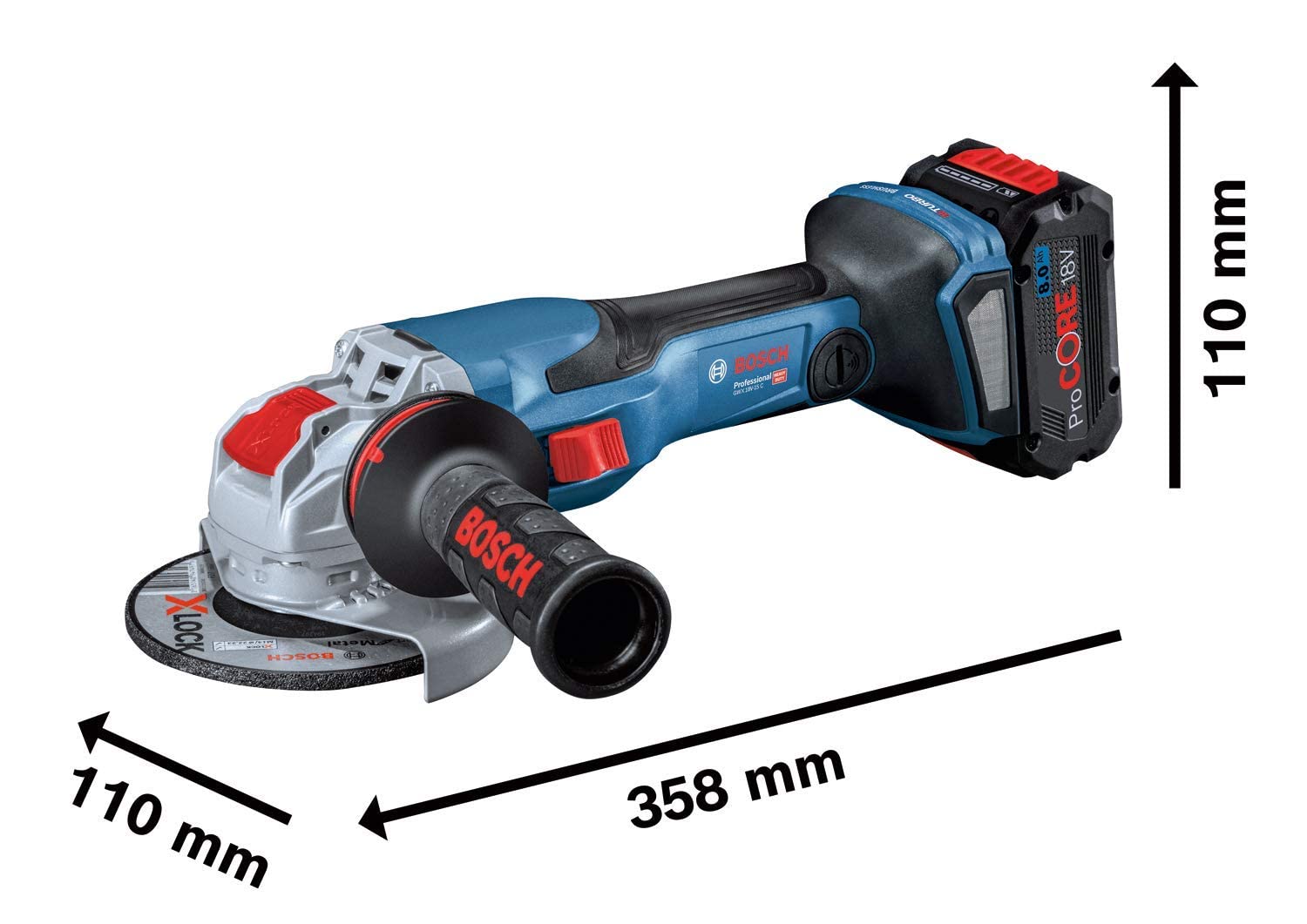 Bosch GWX 18V-15 C meuleuse 125 mm X-LOCK BITURBO nue