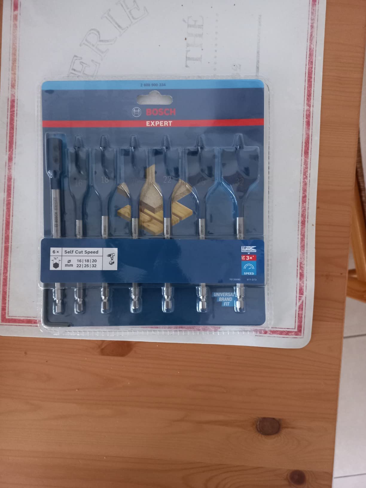 Bosch Expert Self Cut Speed mèche plate coffret 7 pièces