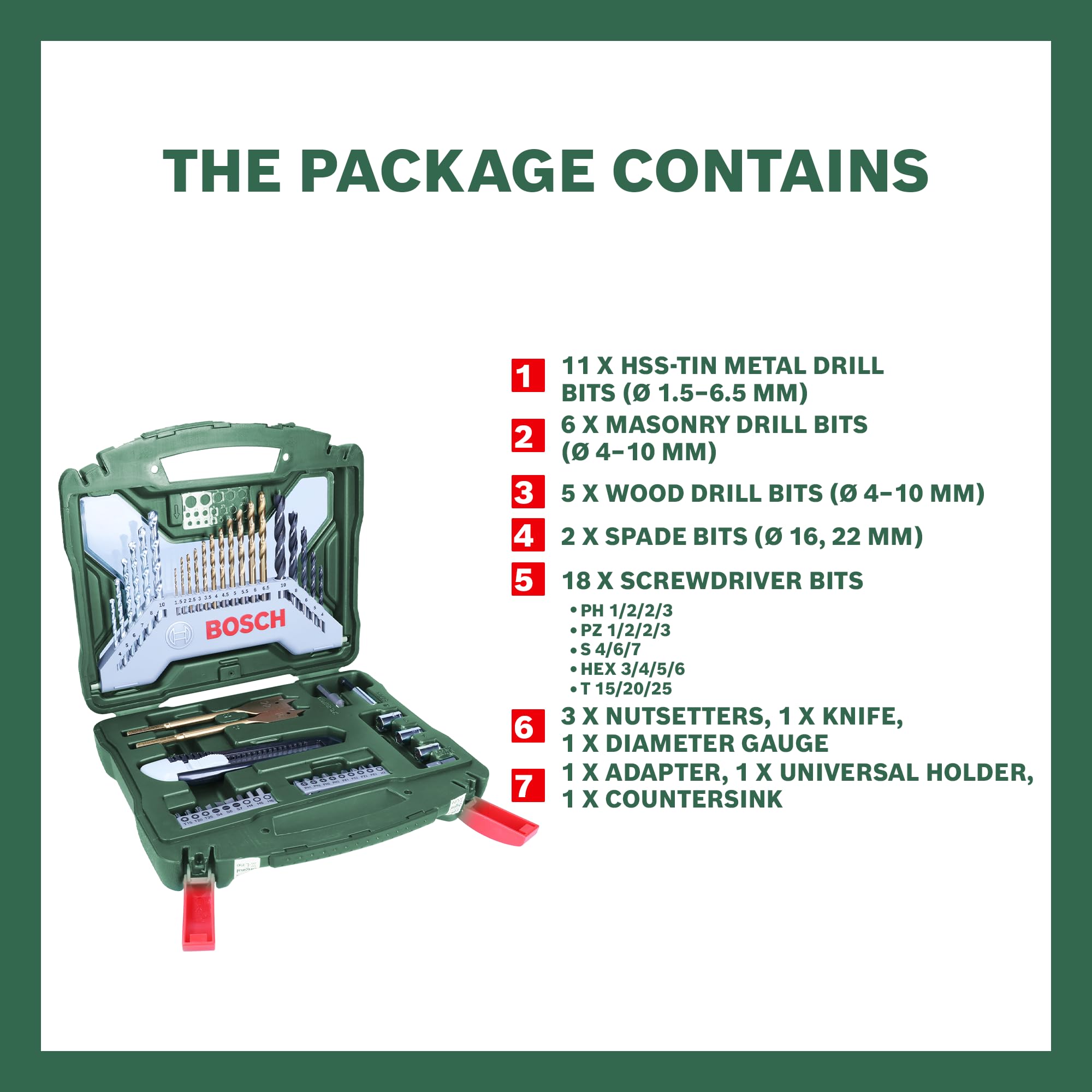 Bosch X-Line coffret forets embouts 50 pièces titane