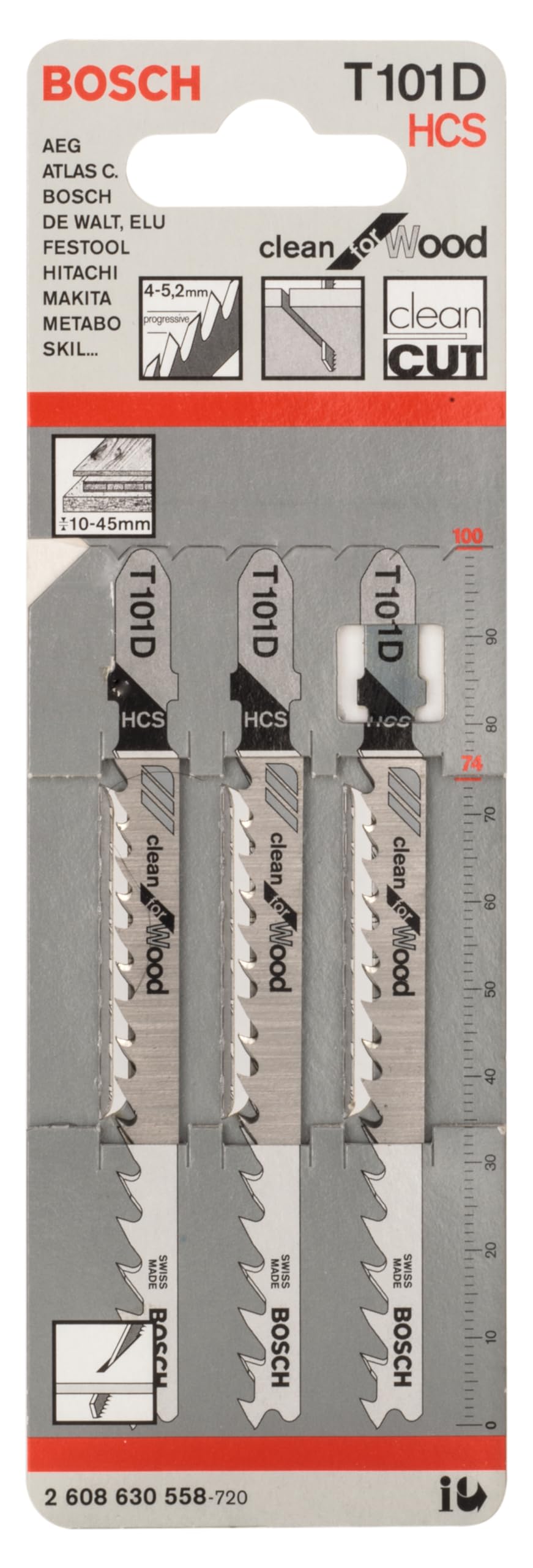 Bosch T 101 D lame scie sauteuse bois 3 pièces