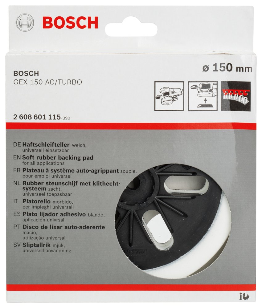 Bosch plateau ponçage 150 mm gris dureté faible