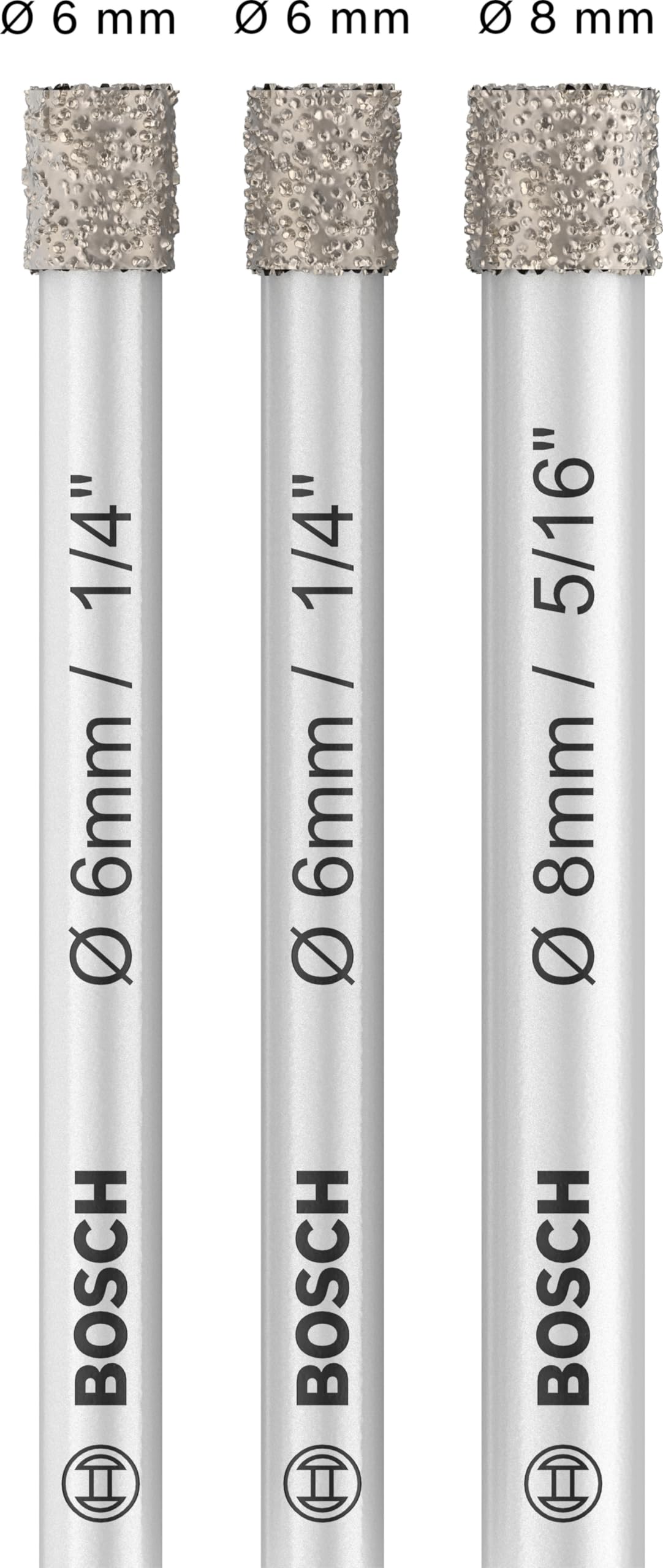 Bosch Expert Ceramic Dry forets diamant 6/6/8 mm x3