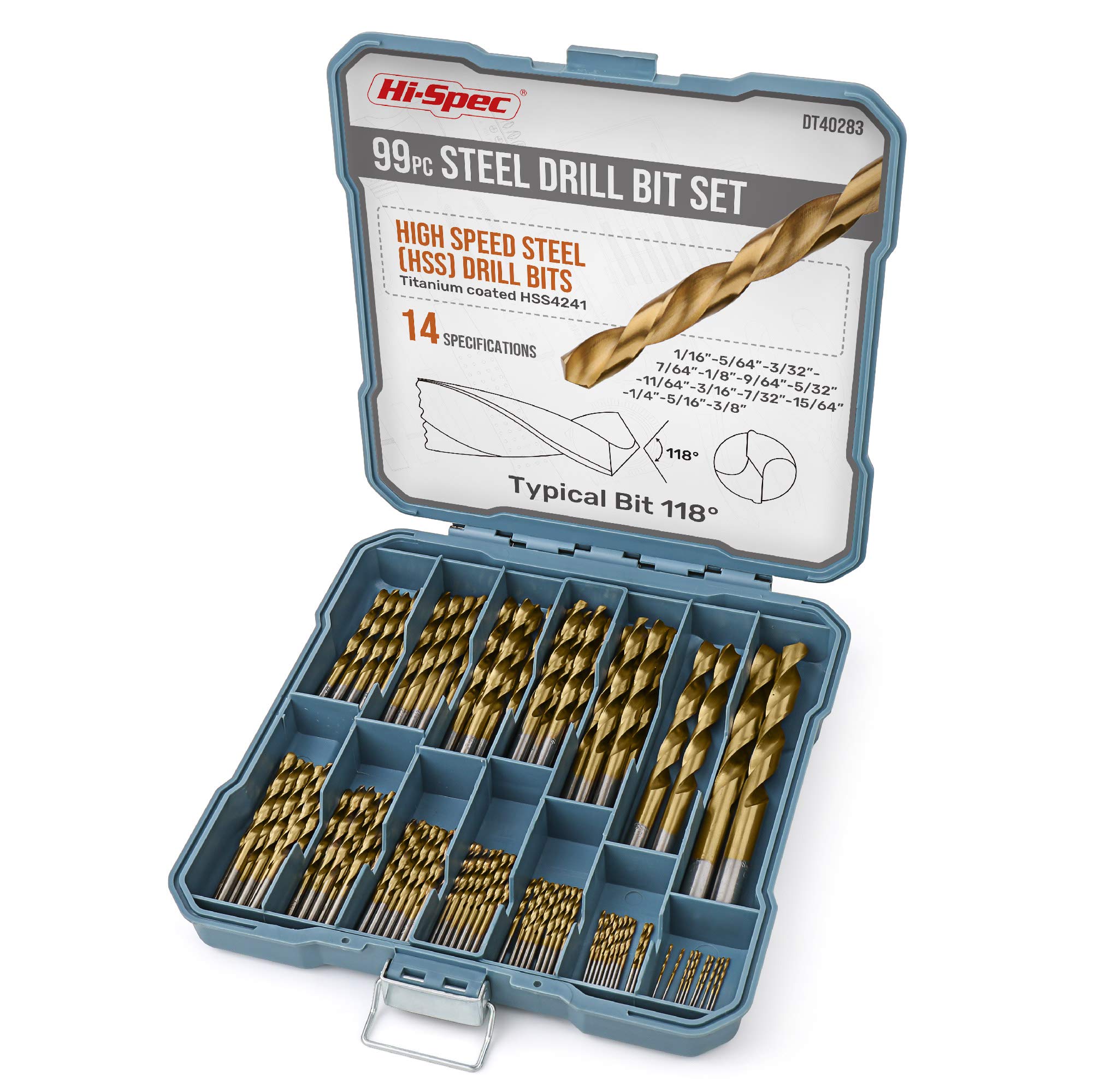 Hi-Spec Screwdriver Bit Sets 130 pièces coffret HSS titane