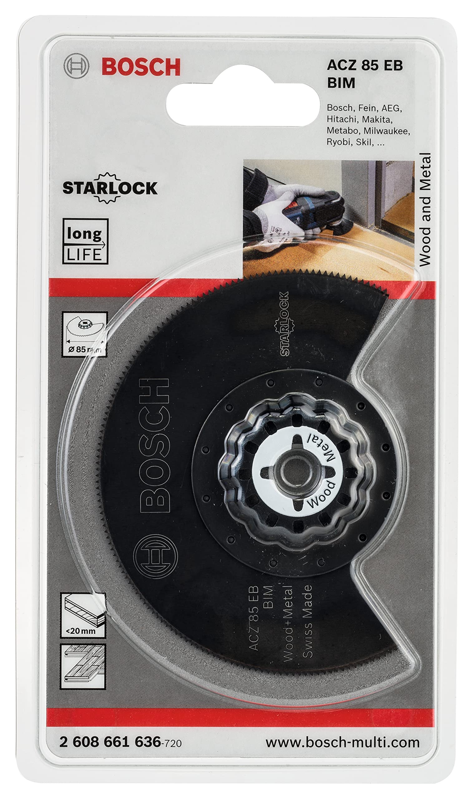 Bosch ACZ 85 EB 85 mm lame segment multifonction bois métal