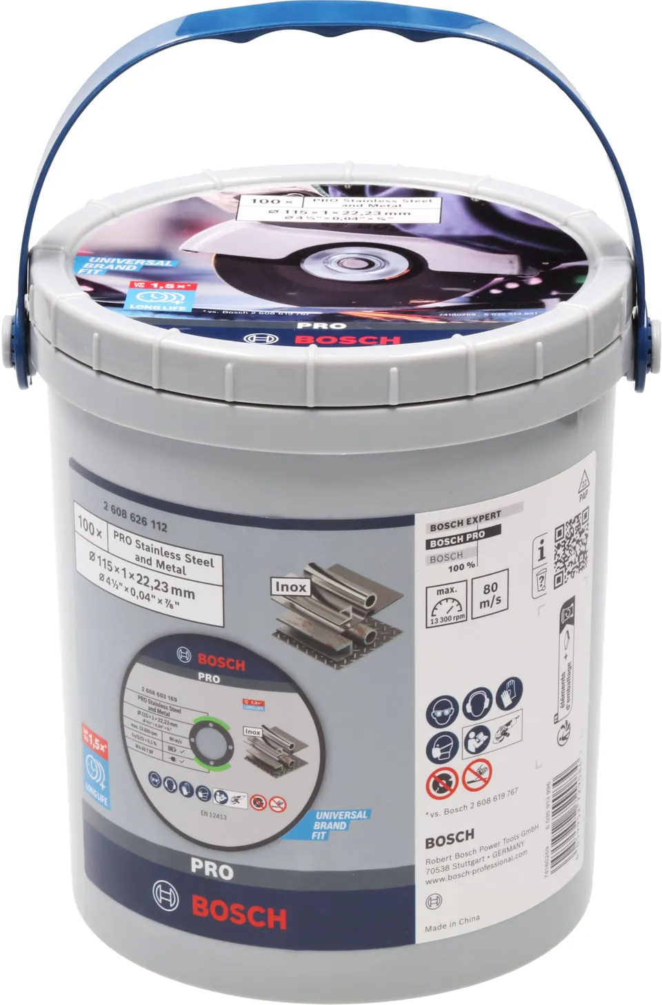 Bosch PRO disques à tronçonner 115 mm inox lot 100