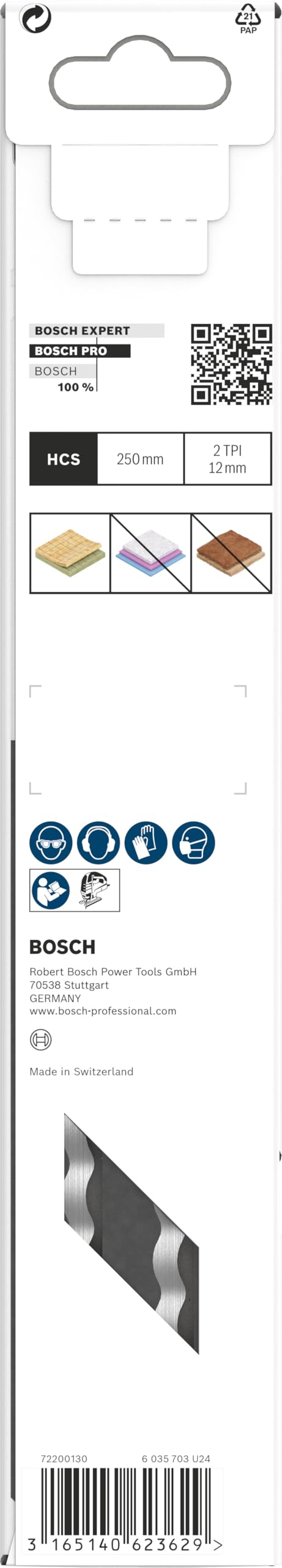 Bosch T1013AWP lame scie sauteuse isolant fibre 150 mm