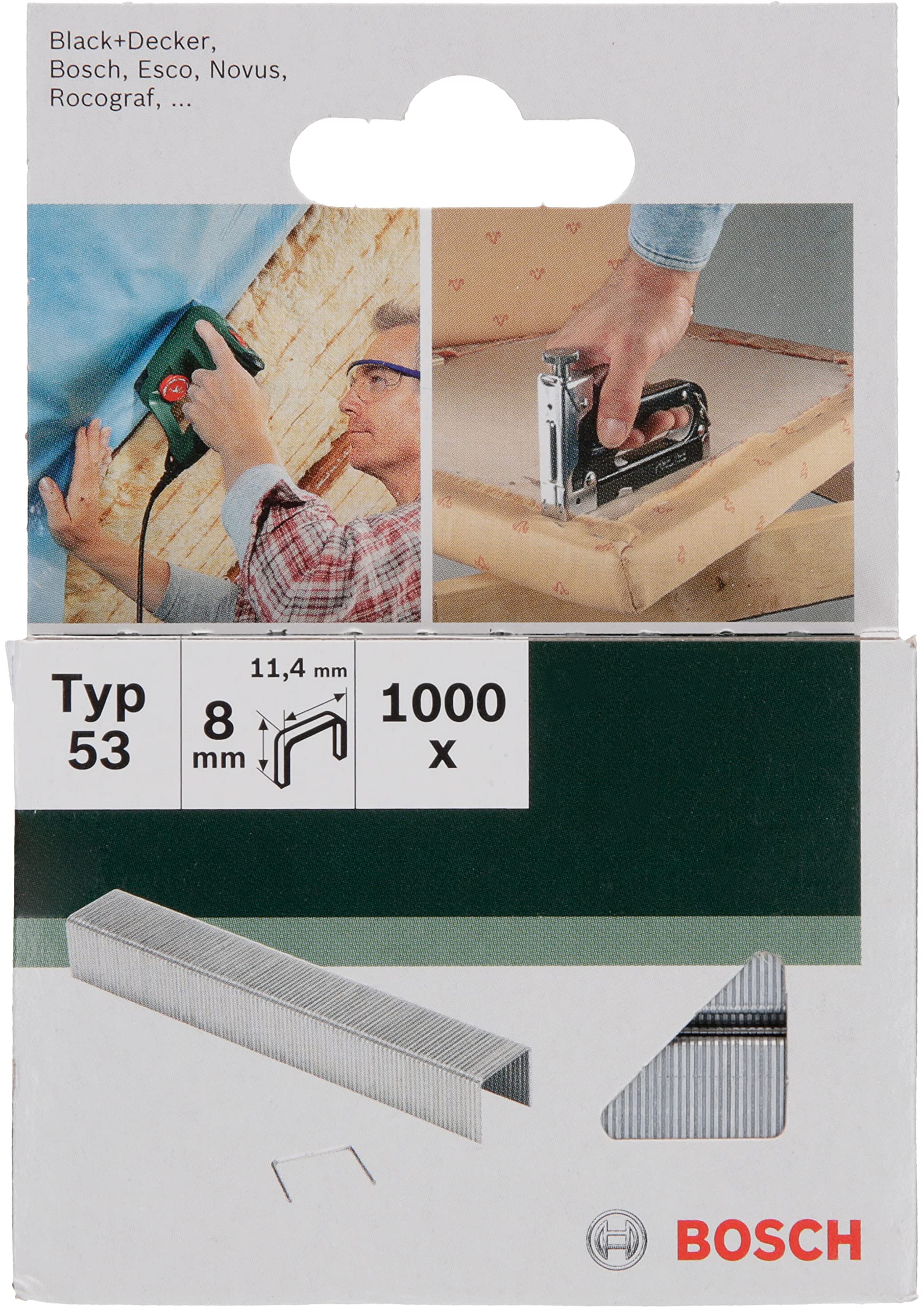 Bosch Agrafes Type 53 8 mm Boîte 1000 Agrafeuse