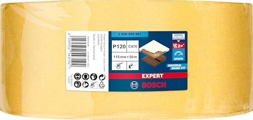 Bosch Expert C470 rouleau abrasif 115mm 50m G120 finition