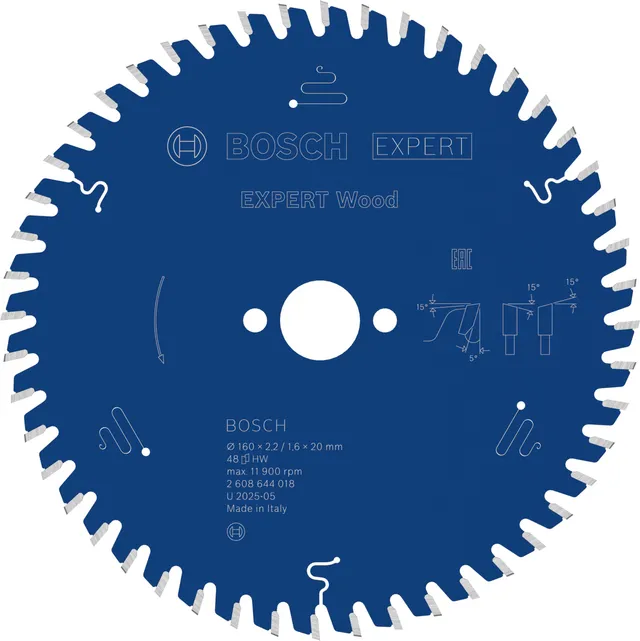 Bosch EXPERT Wood lame scie circulaire 160x20 mm T48 bois