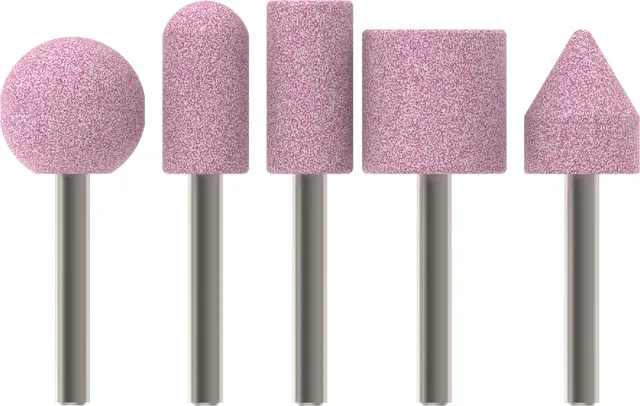 Bosch PRO Steel Set polissage 5 meules sur tige rose