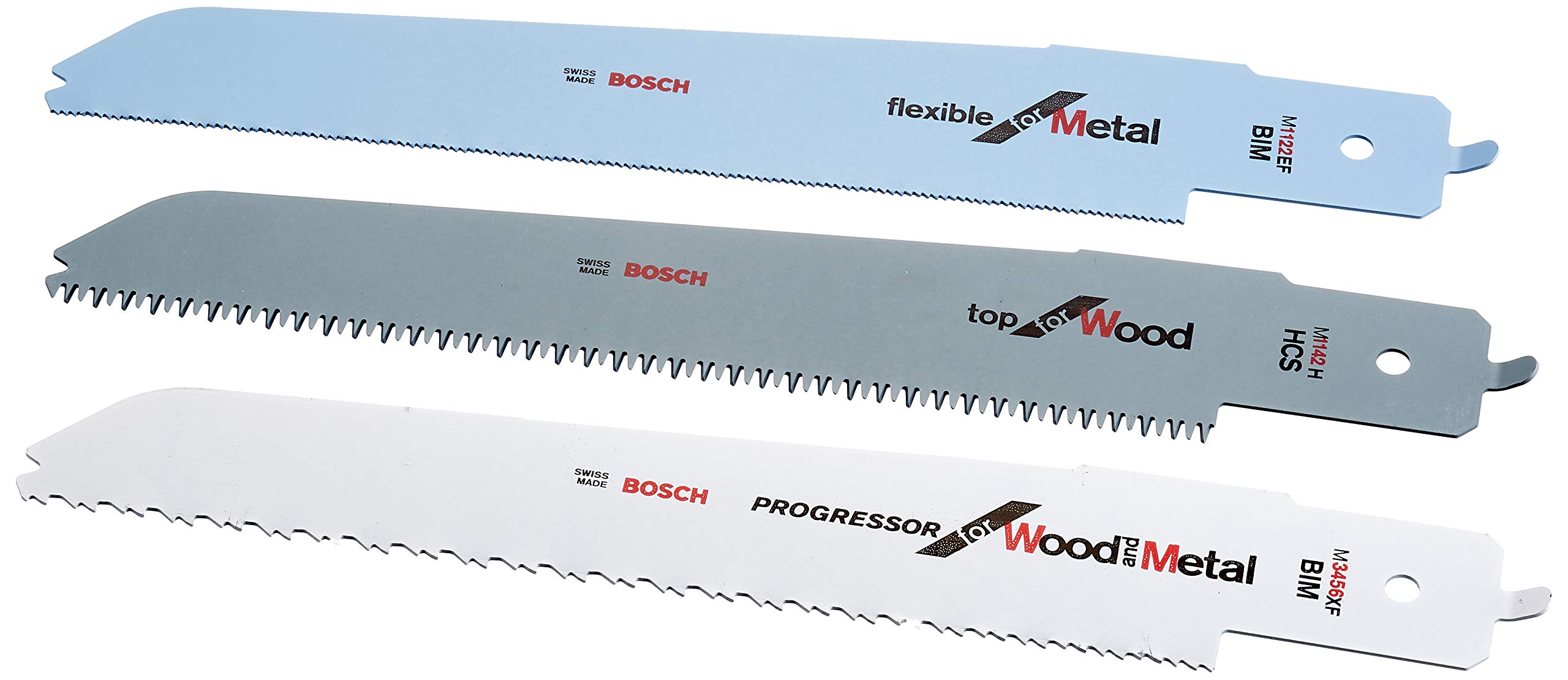 Bosch Lames scie sauteuse 3 pièces bois métal plastique