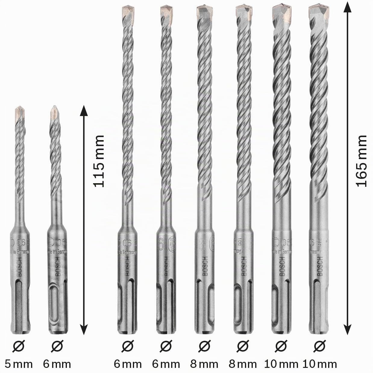Bosch Forets coffret SDS plus béton 8 pièces