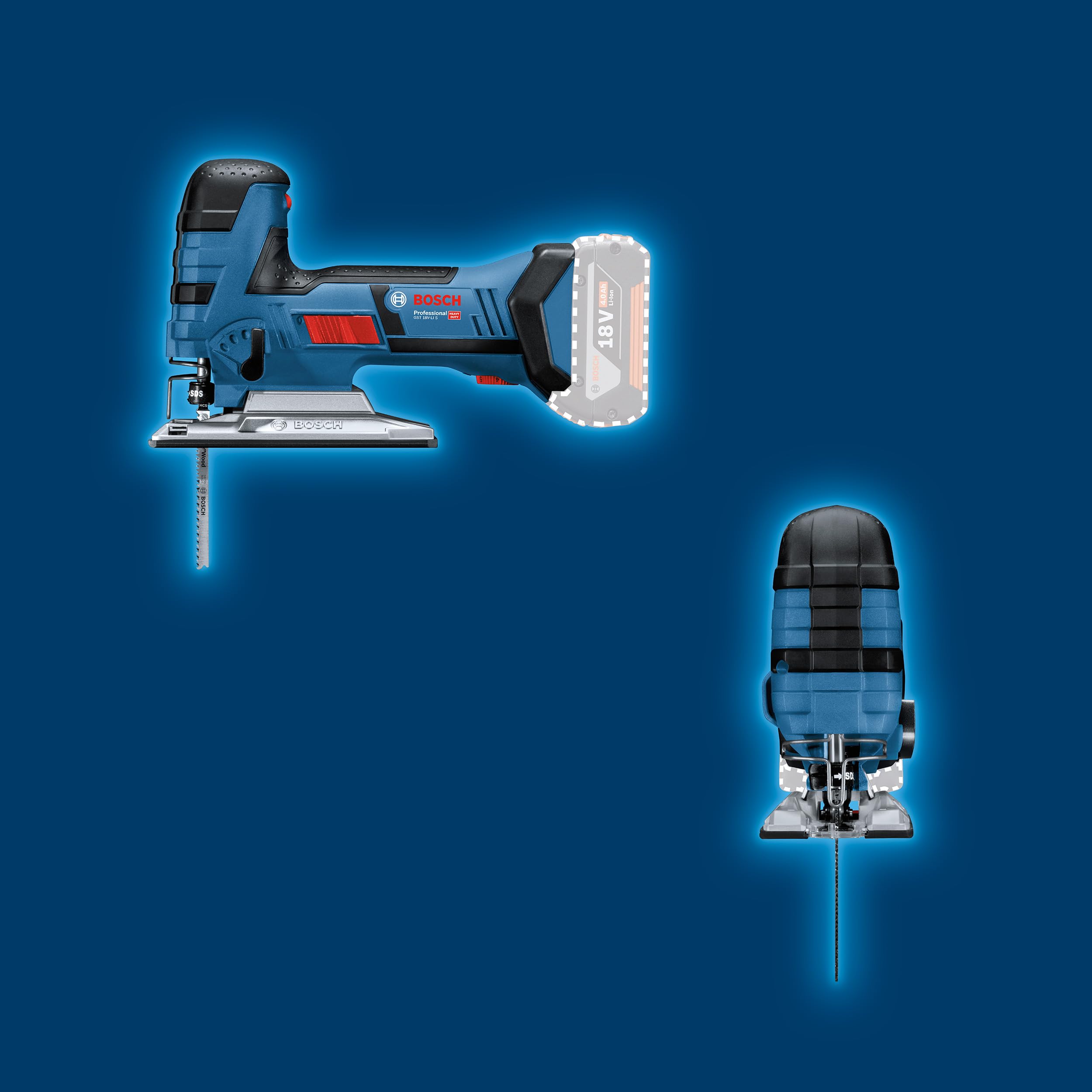 Bosch GST 18V-LI S scie sauteuse solo carton poignée champignon