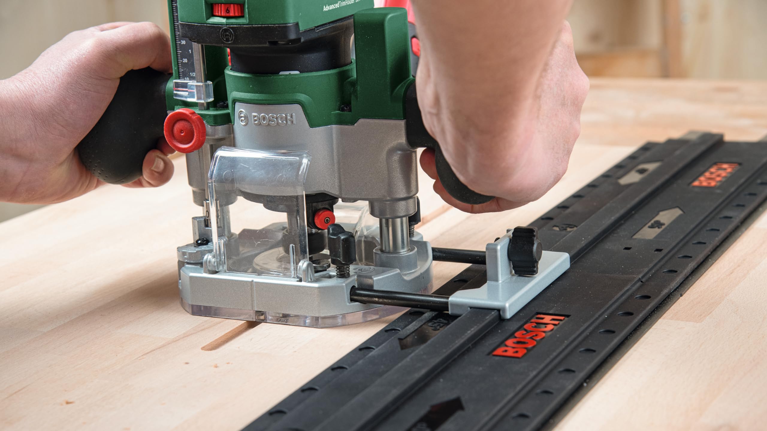 Bosch Fraises et fers guide parallèle AdvancedTrimRouter 18V-8 rail