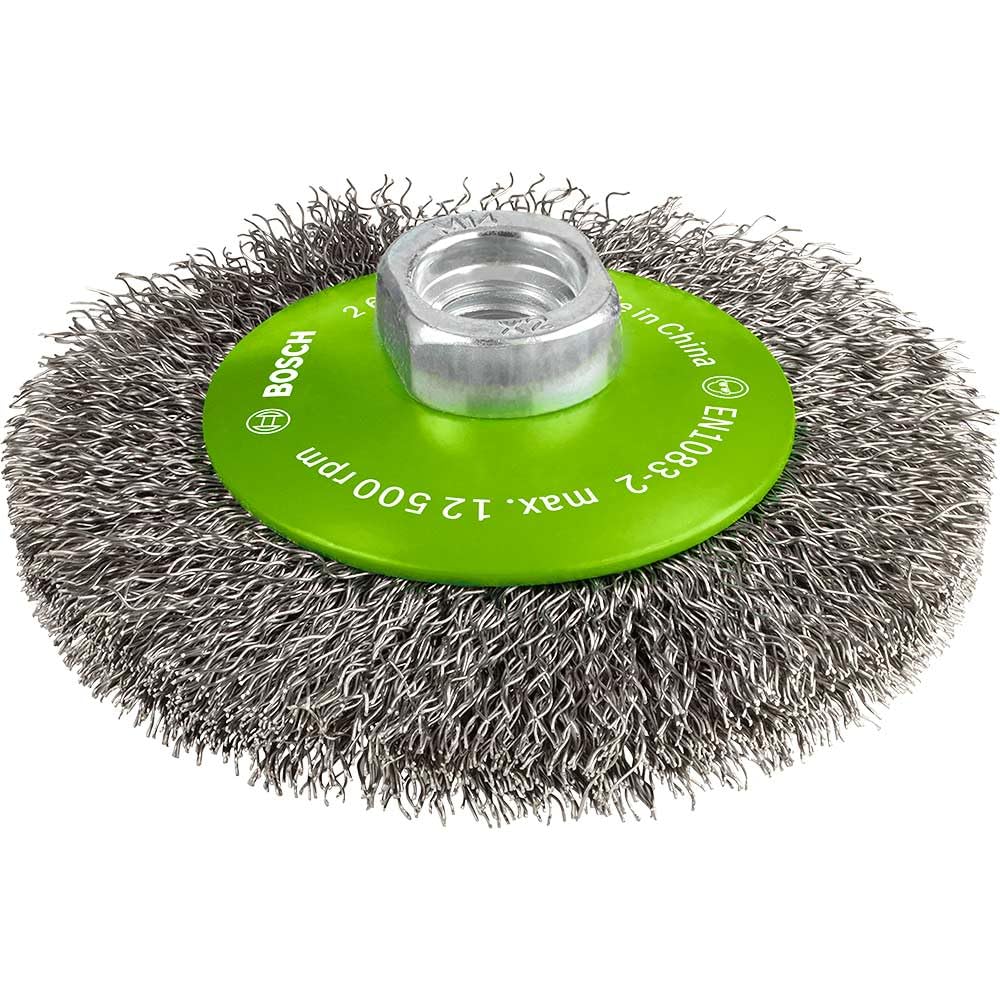Bosch brosse conique inox 100 mm M14 0,35 mm