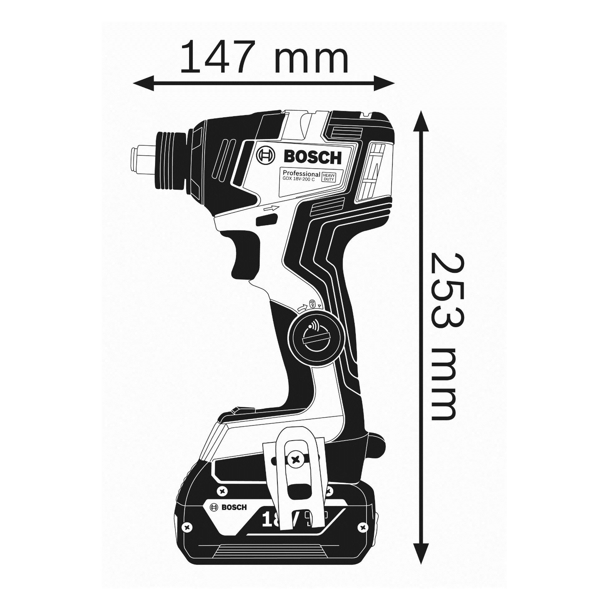 Bosch GDX 18V-200 C boulonneuse 18V solo L-BOXX