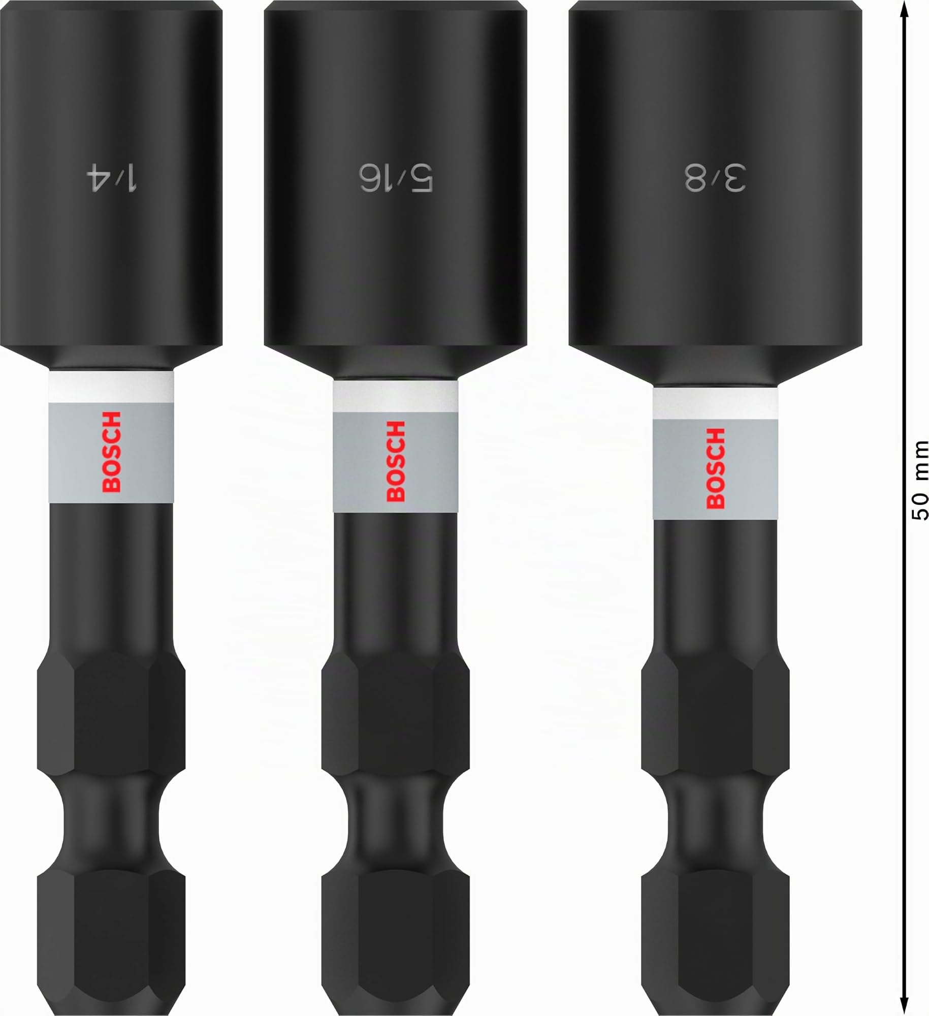 Bosch PRO Nutsetter douille à choc 1/4" 5/16" 3/8" lot 3