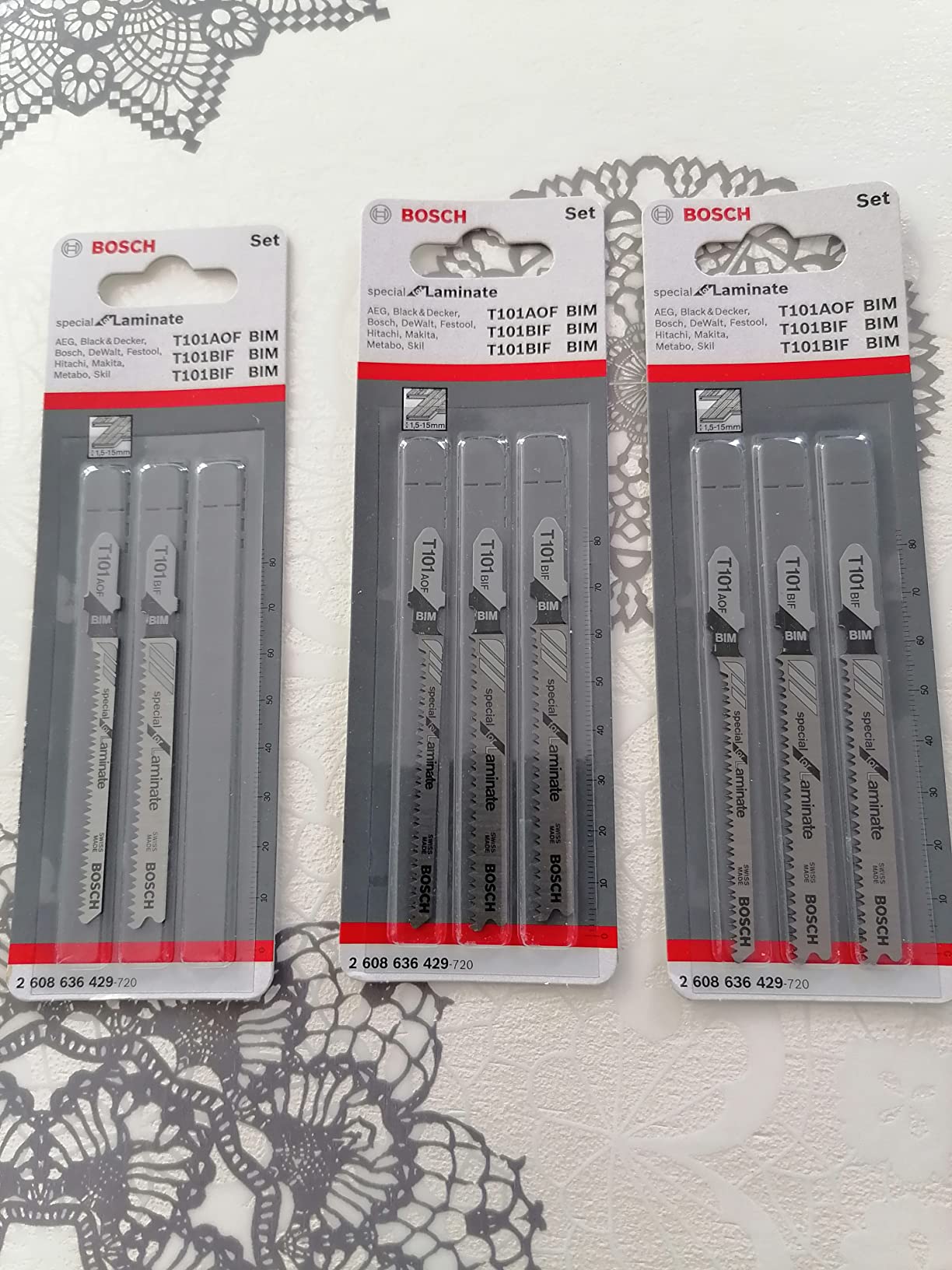 Bosch PRO Laminate Lames scie sauteuse T sans éclat Lot 3