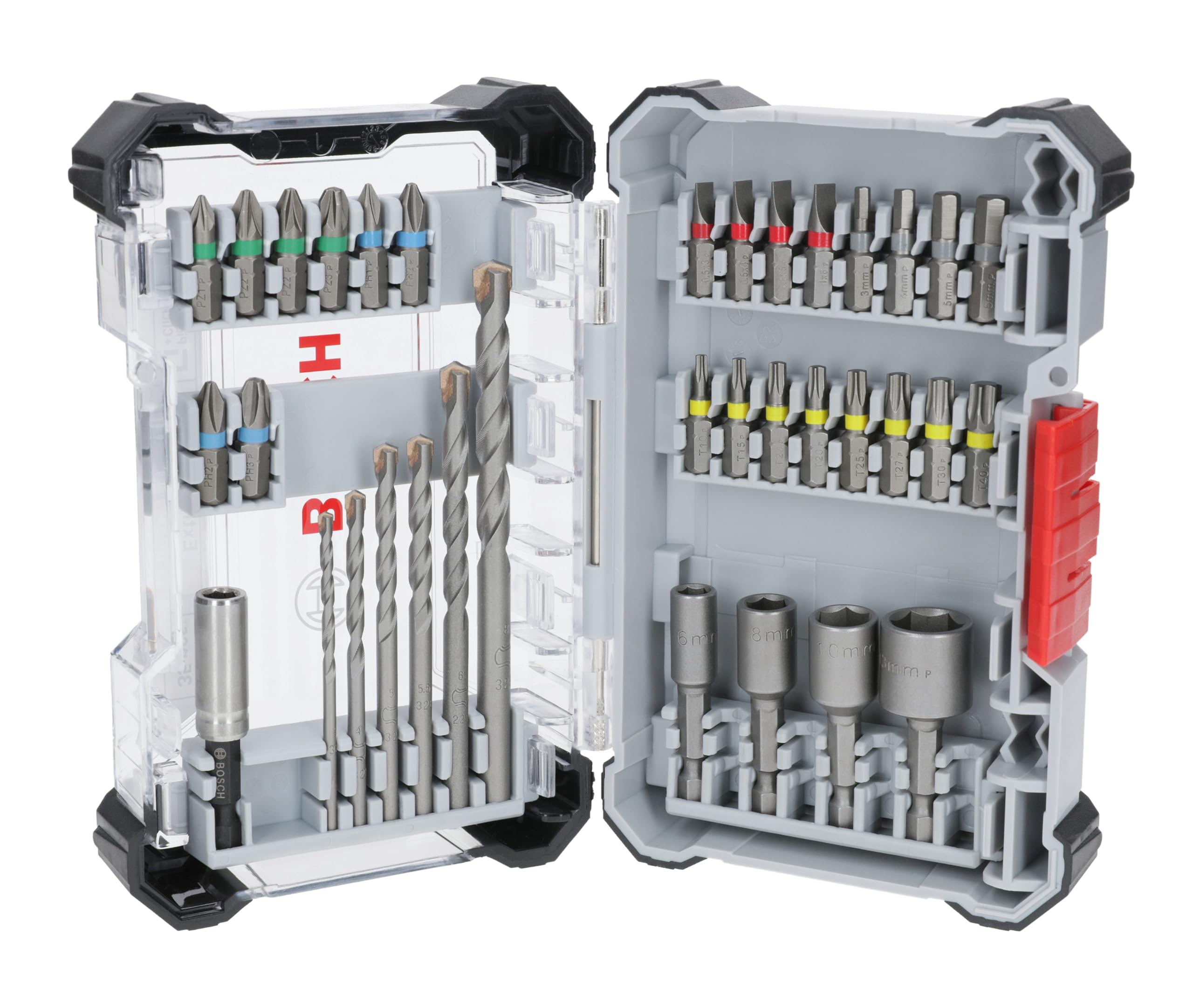 Bosch Extra Hard coffret embouts 45 pcs PH PZ acier S2