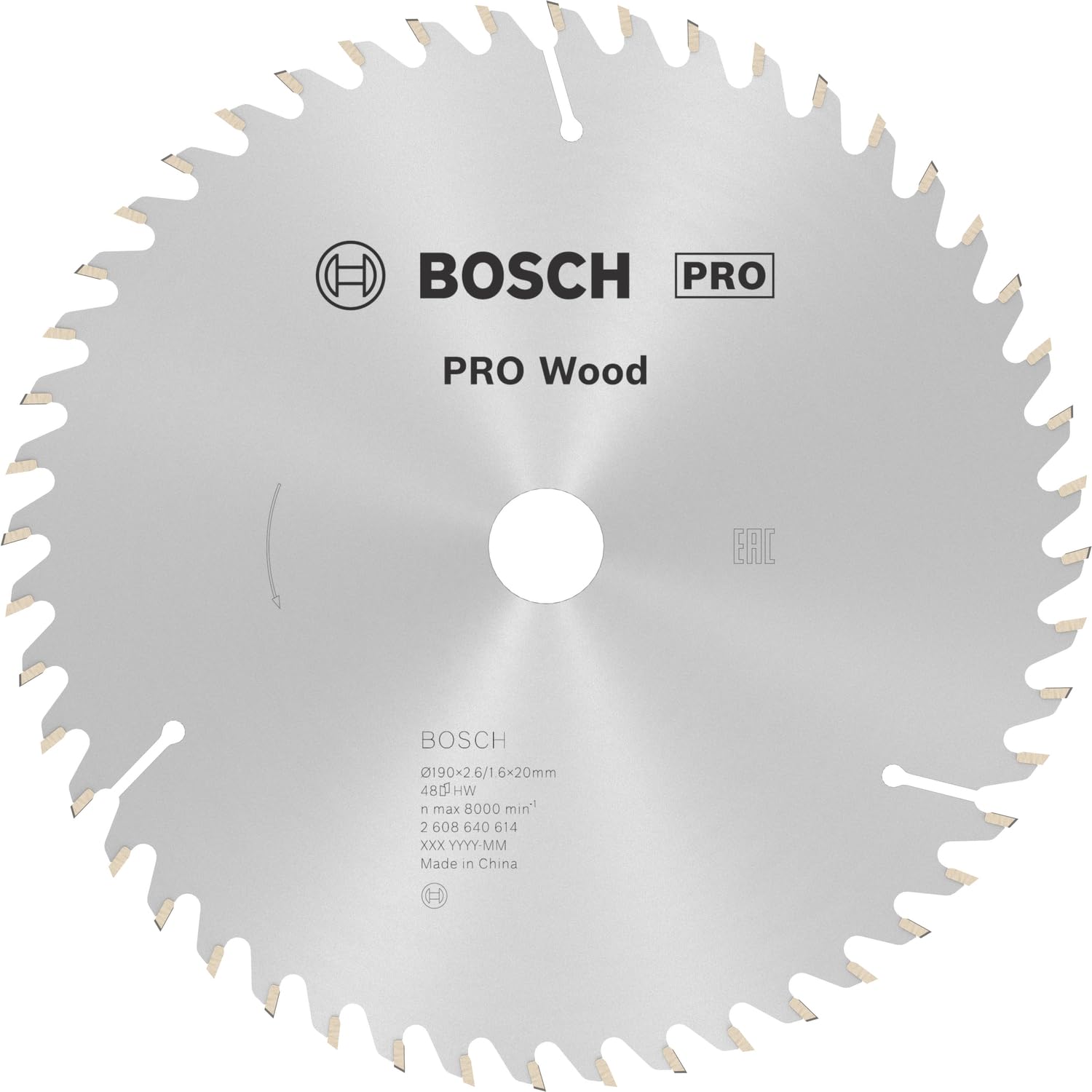 Bosch PRO Wood lame scie circulaire 190 mm 48 dents
