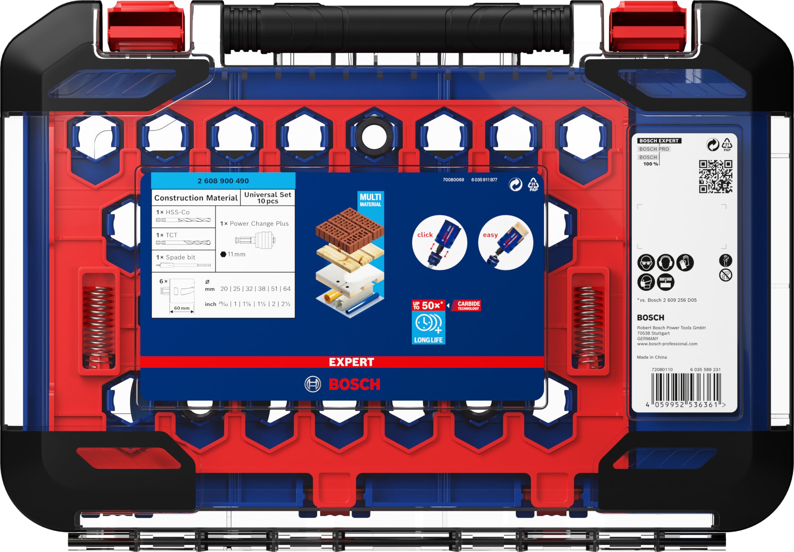 Bosch EXPERT Construction Coffret scies trépans 20-64mm