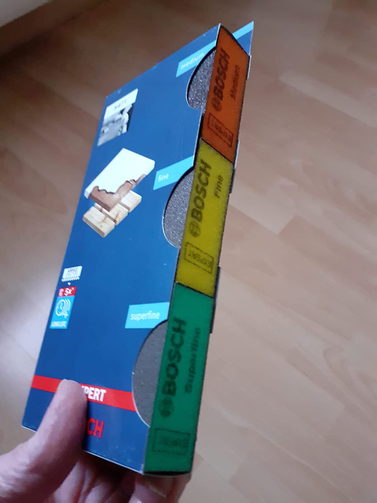 Bosch Expert S471 éponge abrasive 69x97 mm lot 3 grains