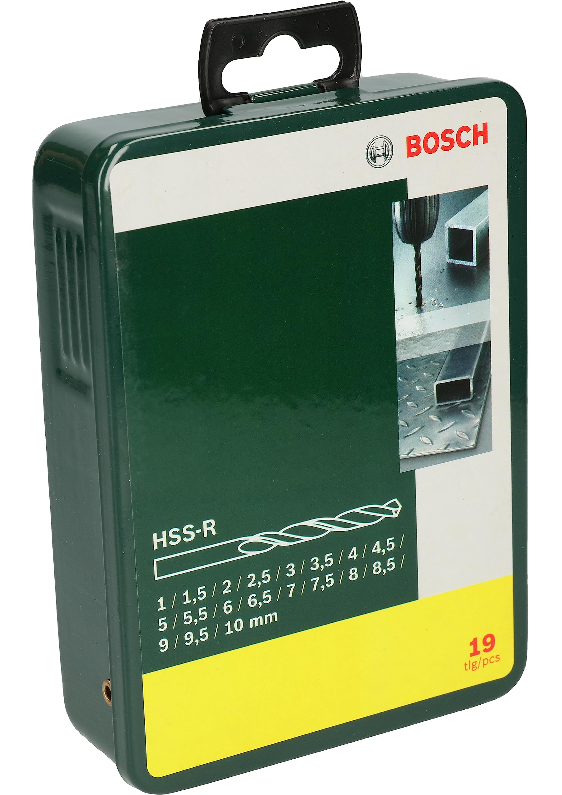 Bosch coffret 19 mèches HSS-R métal 1-10 mm gris perceuse