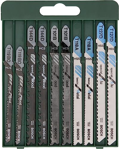 Bosch Wood and Metal Jeu lames scie sauteuse 10 pièces
