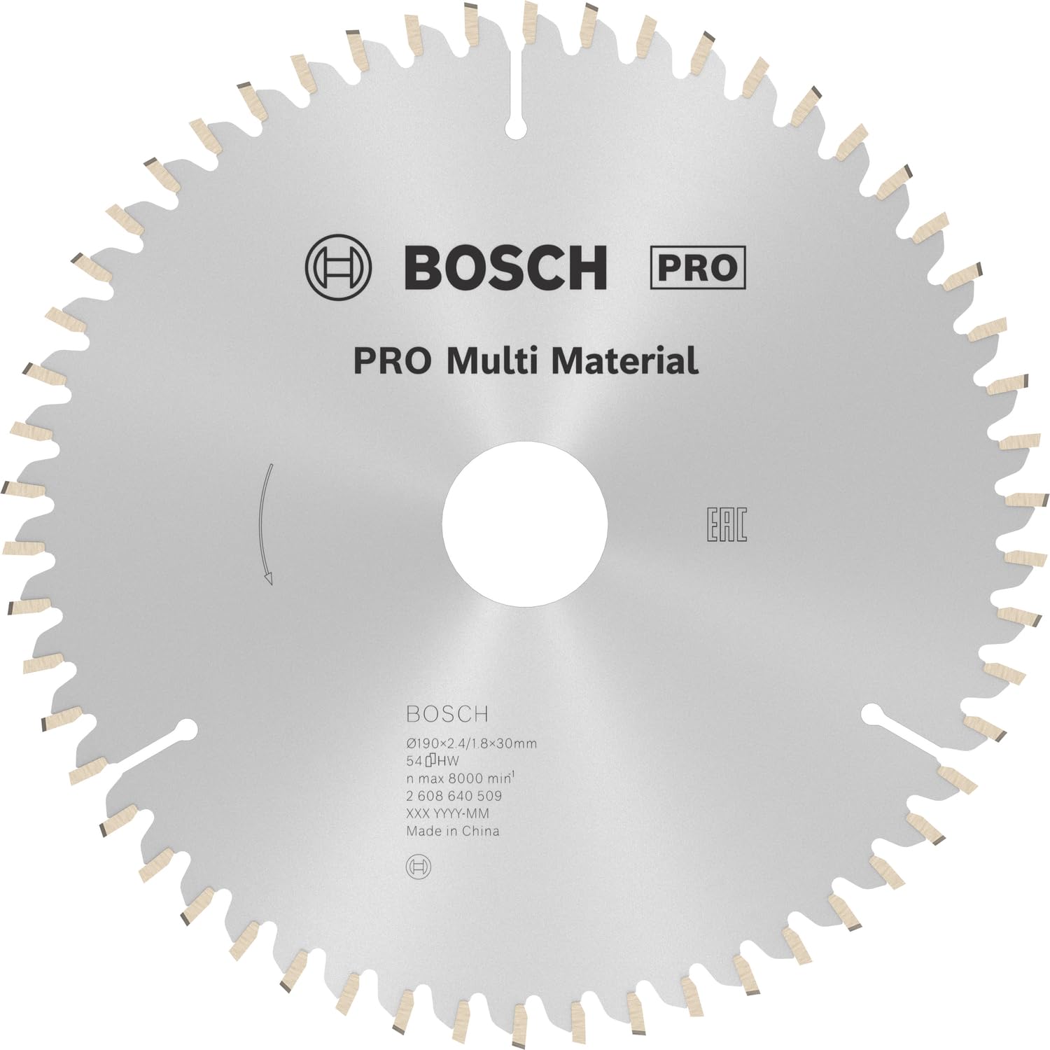 Bosch PRO Multi Material lame circulaire 190x30 mm alu plastique