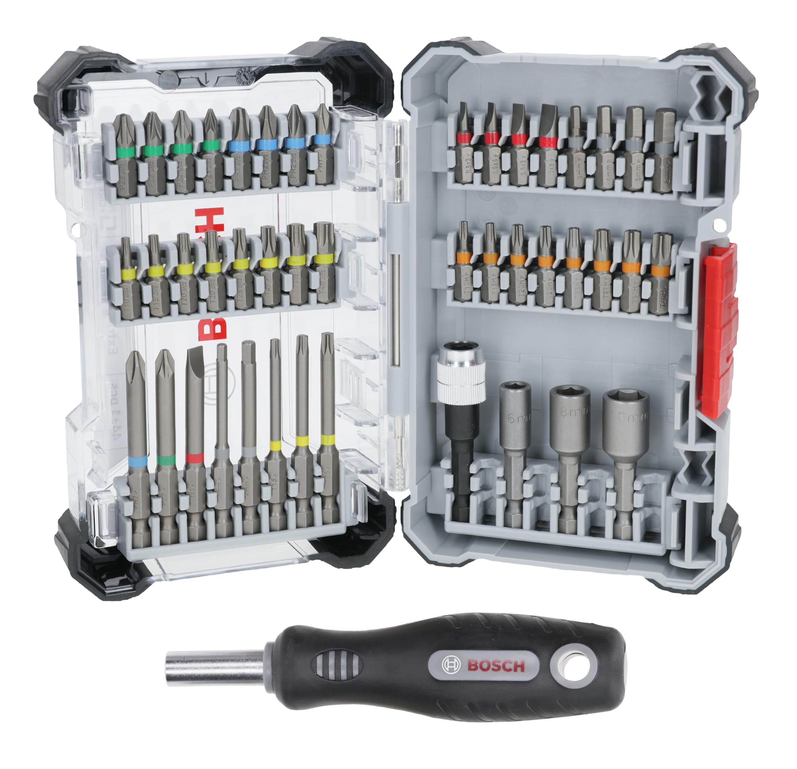 Bosch Extra Hard coffret embouts 45 pcs PH PZ acier S2