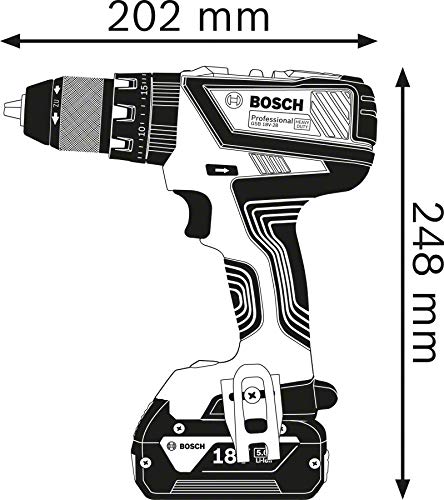 Bosch GSB 18V-28 Perceuse percussion 18V 2x2Ah