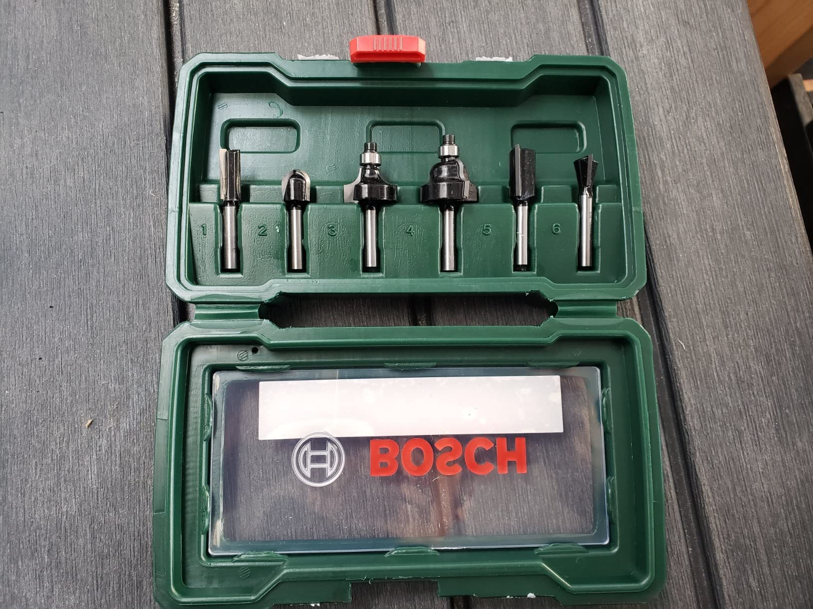 Bosch coffret 6 fraises carbure bois queue 6 mm défonceuse