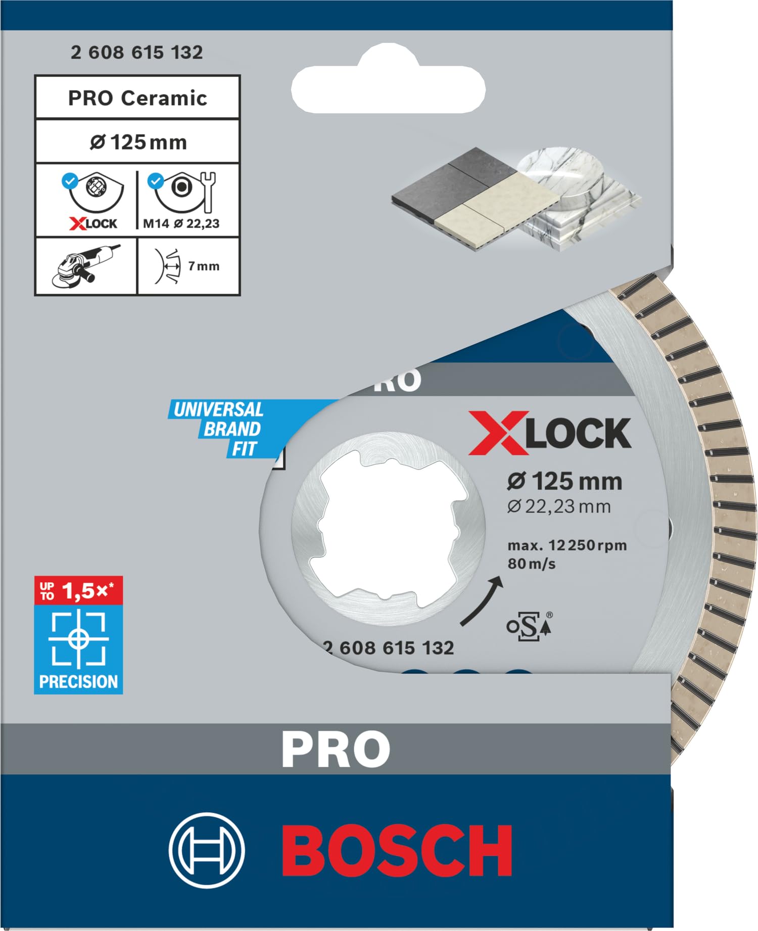Bosch PRO Ceramic disque diamant X-Lock 125 mm