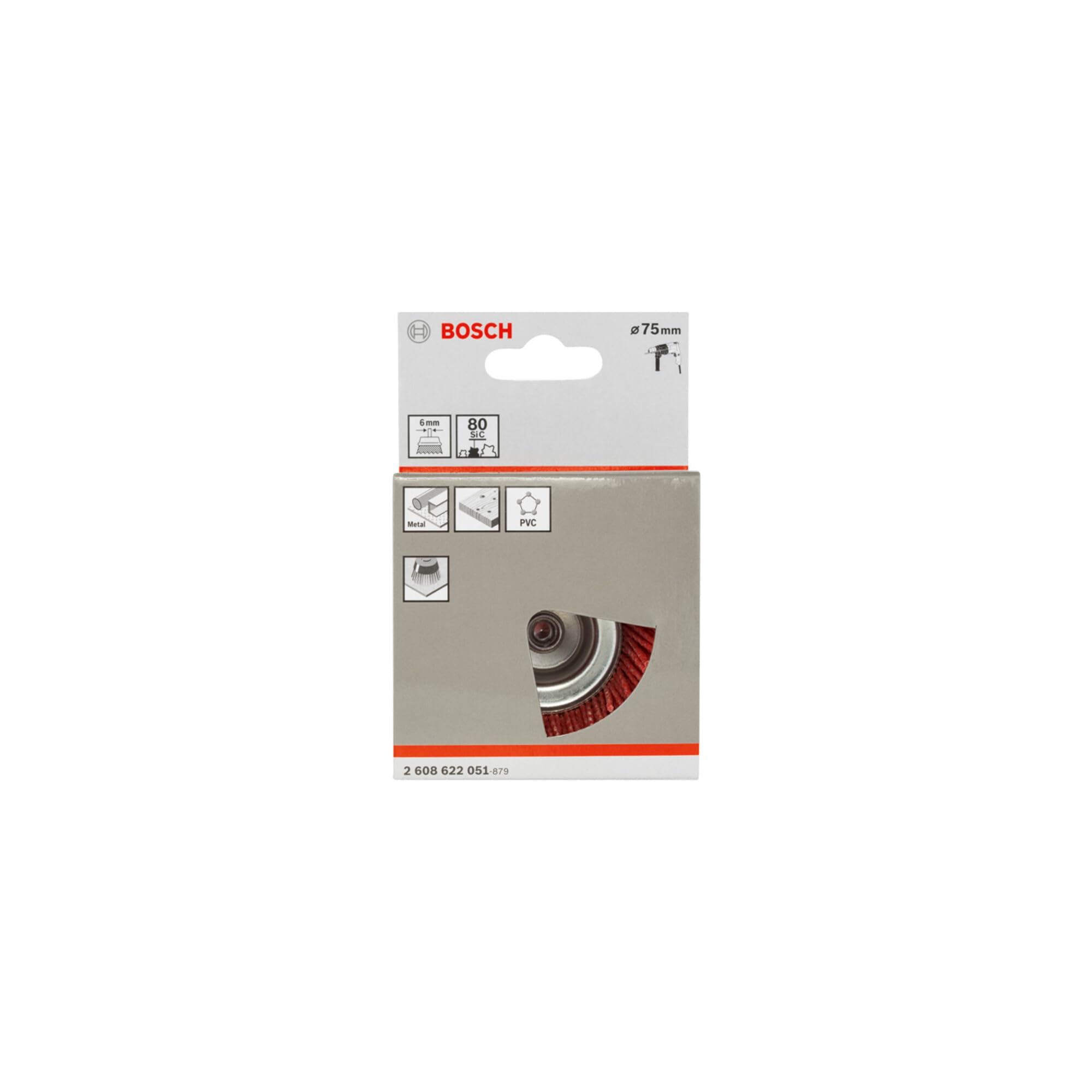 Bosch PRO brosse boisseau nylon 75 mm queue 6 mm perceuse