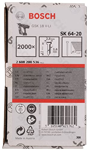 Bosch PRO FN16-20 clous finition 2000 pcs galvanisé