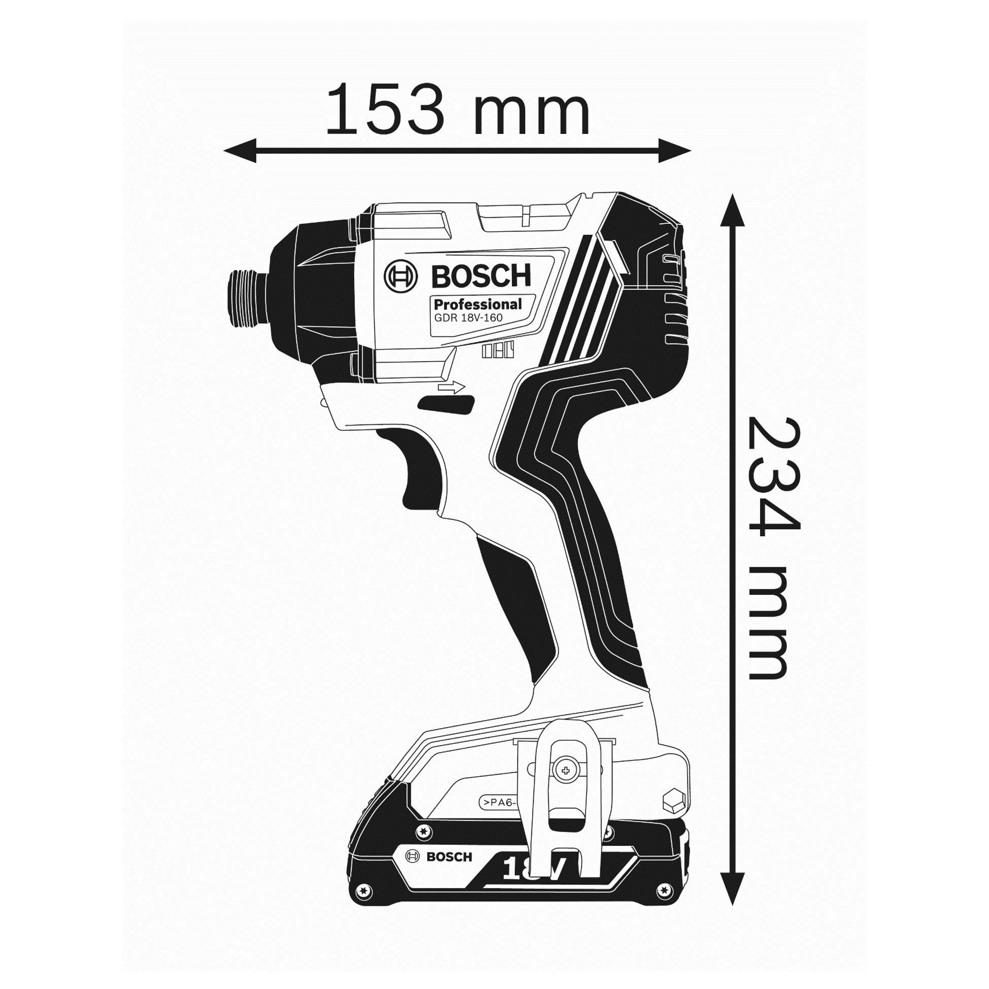 Bosch GDR 18V-160 C visseuse à chocs 18V 2x2,0Ah