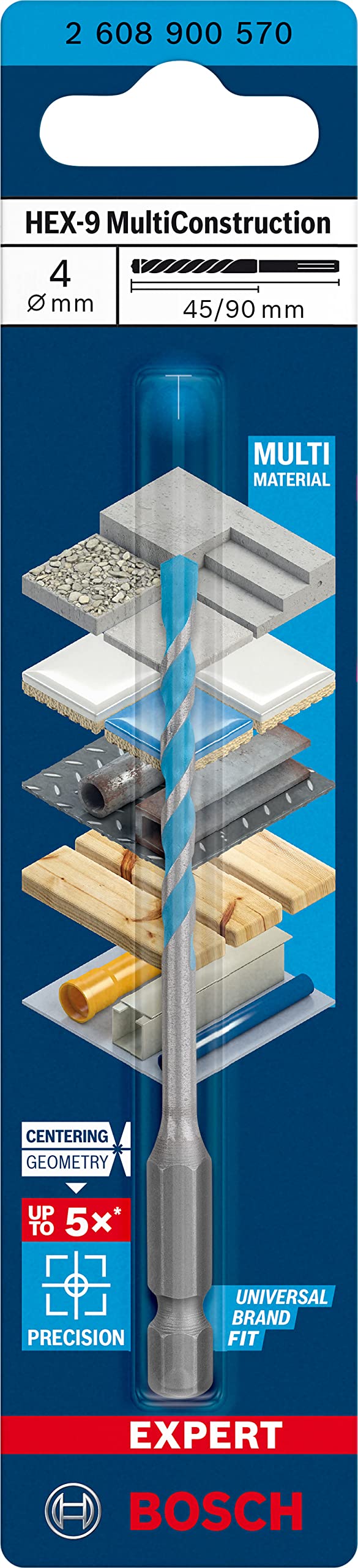 Bosch HEX-9 foret multi-construction 4 mm béton