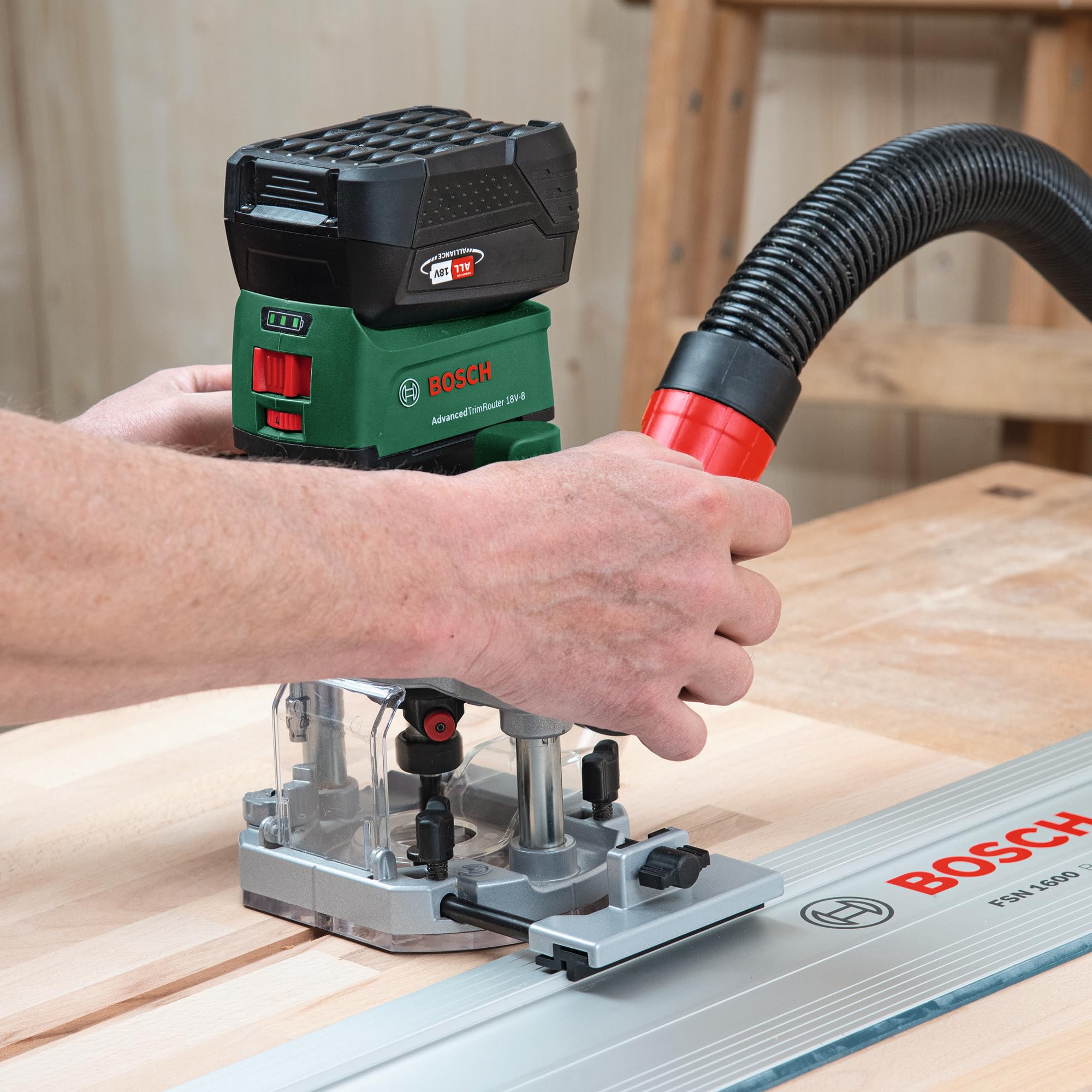 Bosch Fraises et fers guide parallèle AdvancedTrimRouter 18V-8 rail