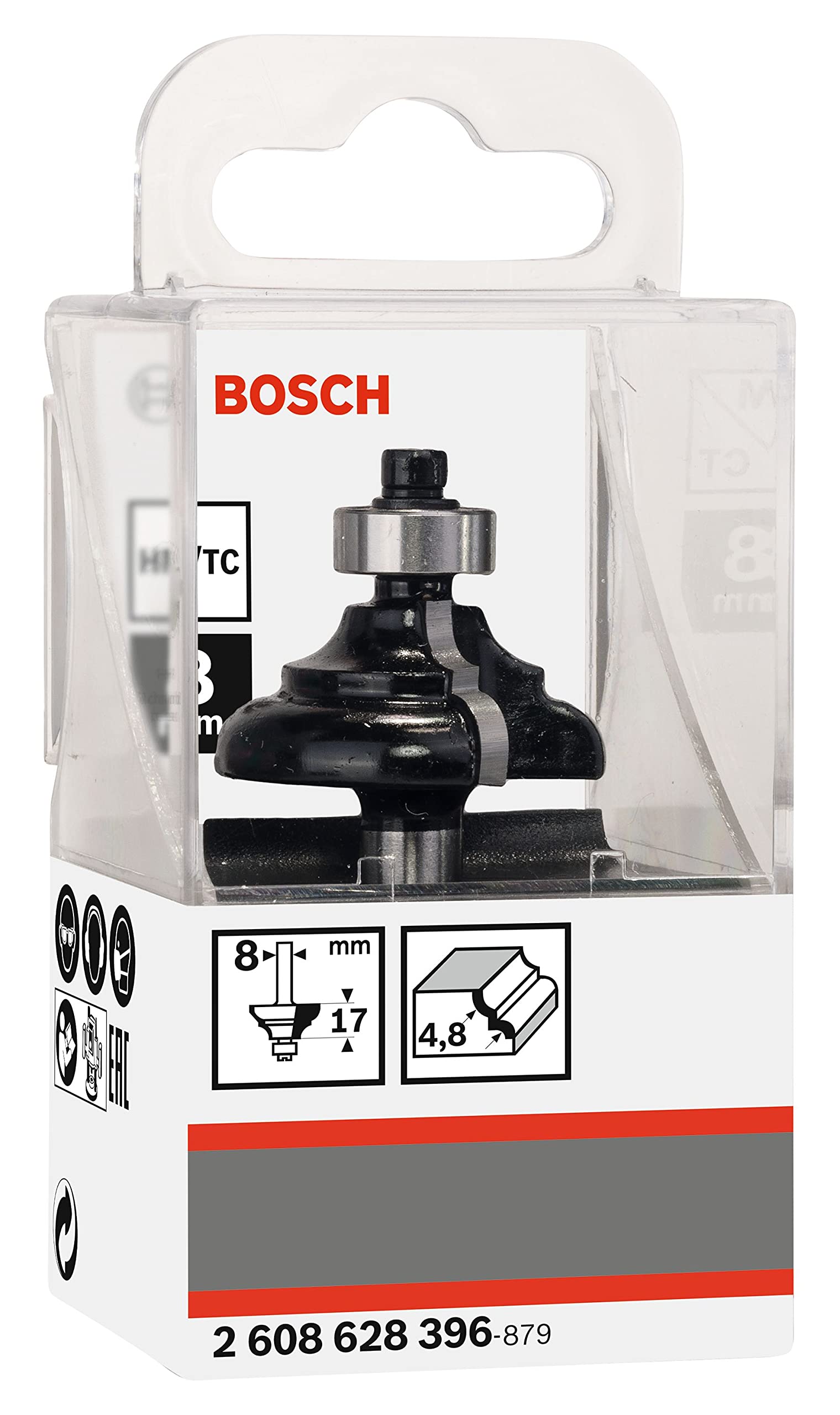 Bosch Fraise à doucine PRO R4,8mm queue 8mm bois