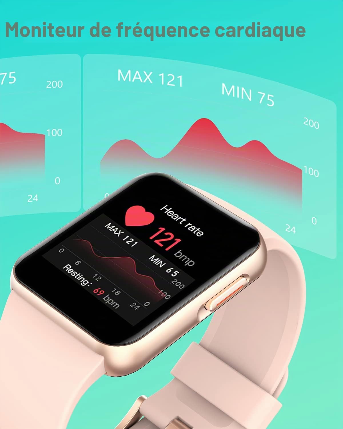 GRV montre connectée sport cardio oxymètre IP68