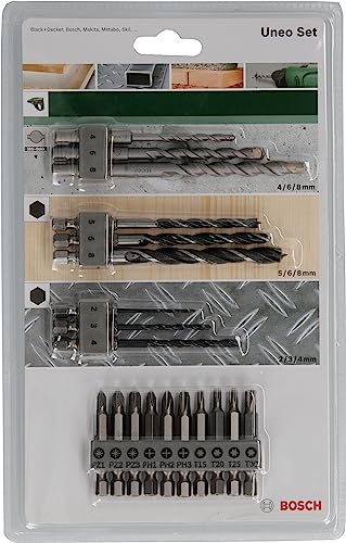Bosch Uneo kit mixte 19 pièces bois métal pierre SDS