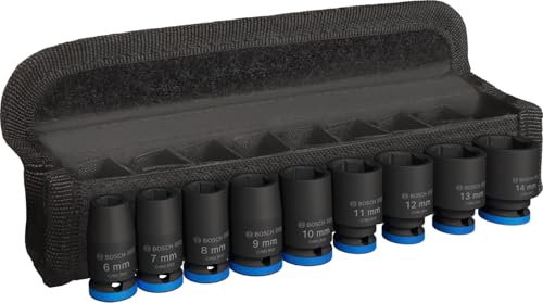 Bosch PRO Impact coffret douilles 9 pcs 1/4" vissage