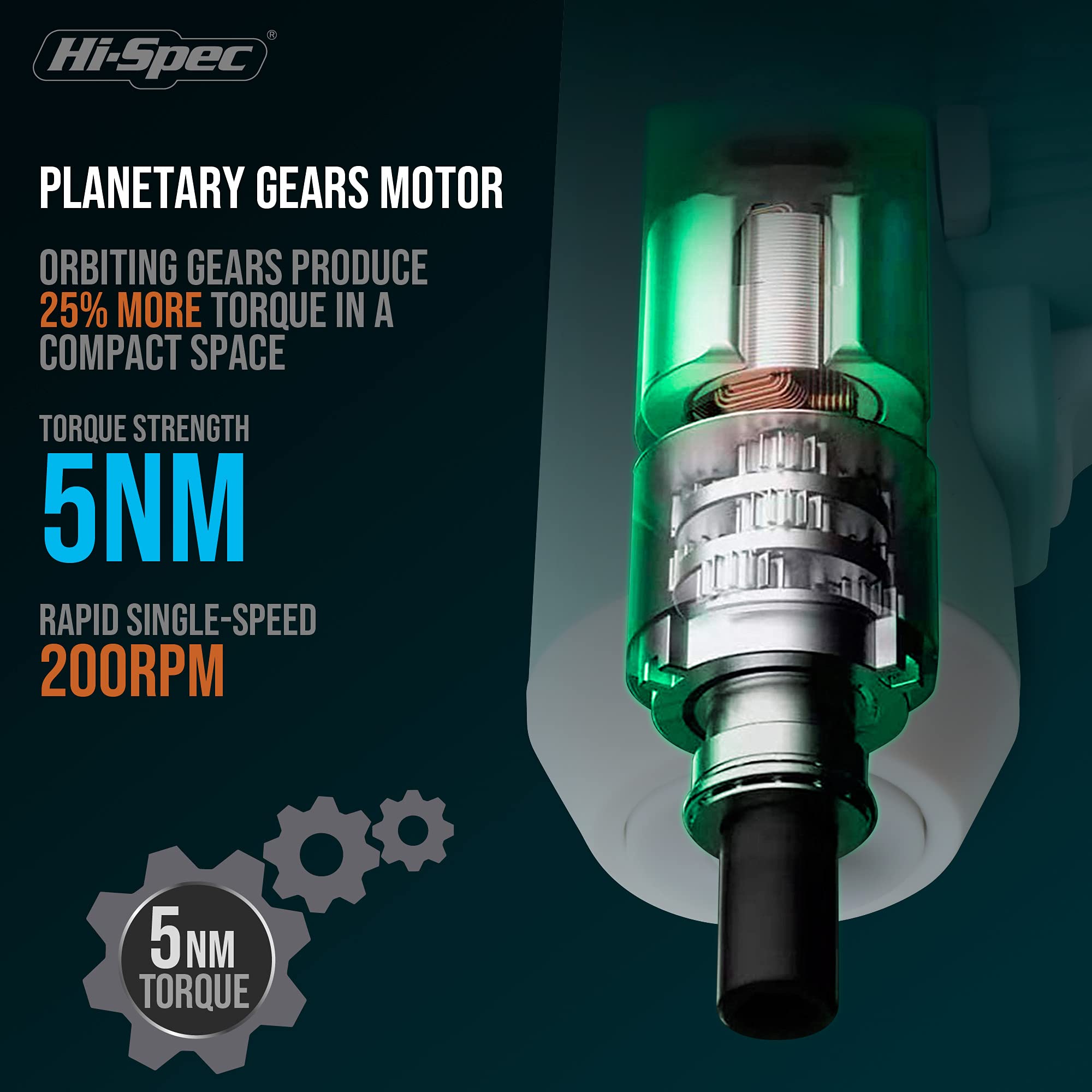 Hi-Spec Tournevis électrique 3.6V vert menthe 33 embouts