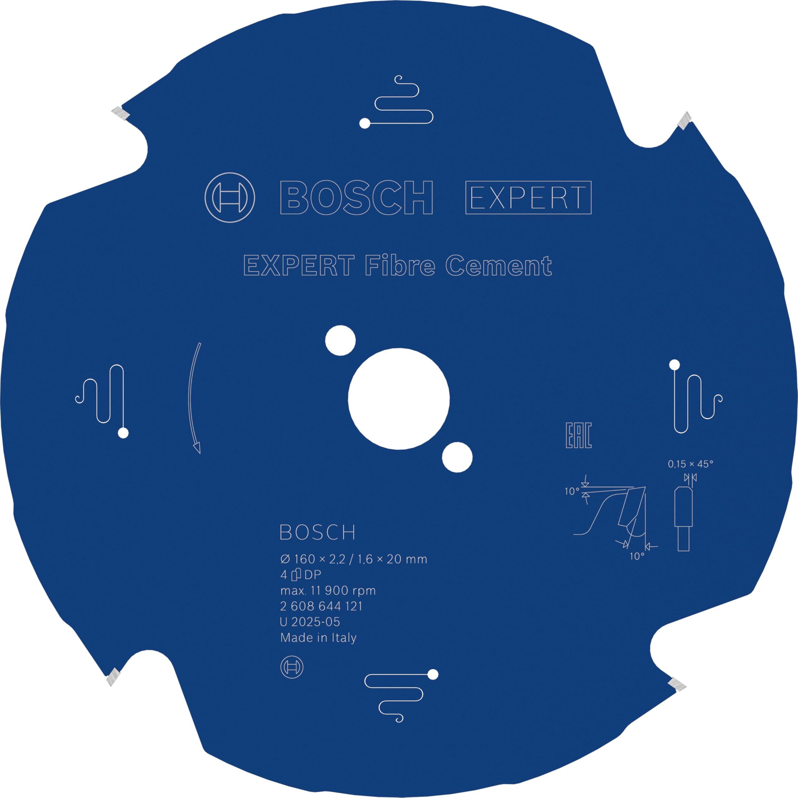 Bosch EXPERT Fibre Cement lame scie circulaire 160 mm PCD